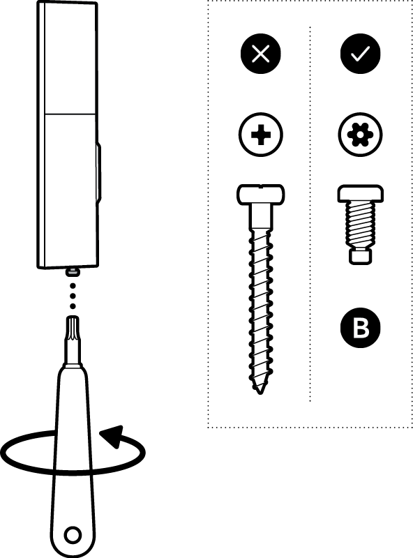 Securing the faceplate screw for Battery Doorbell Pro.