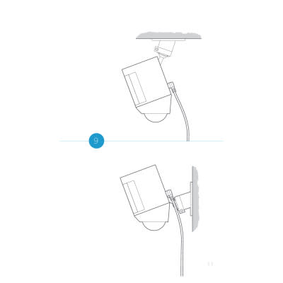 Step 10 of physically installing Spotlight Cam Solar Panel.