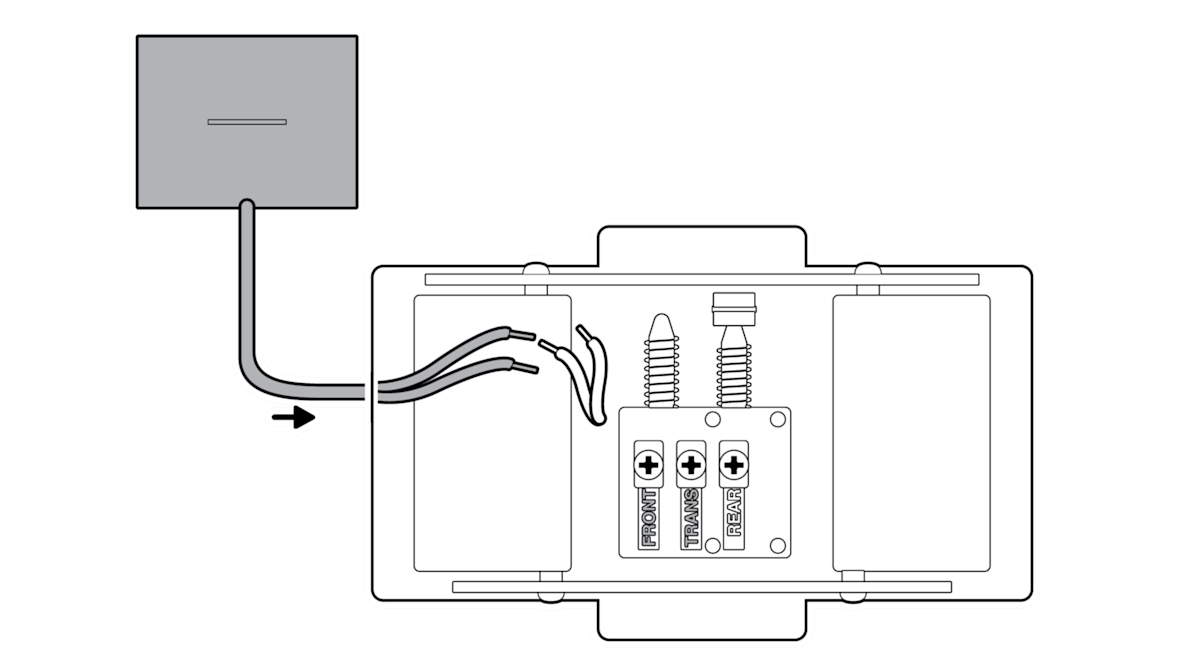 In home Chime panel diagram showing wiring layout