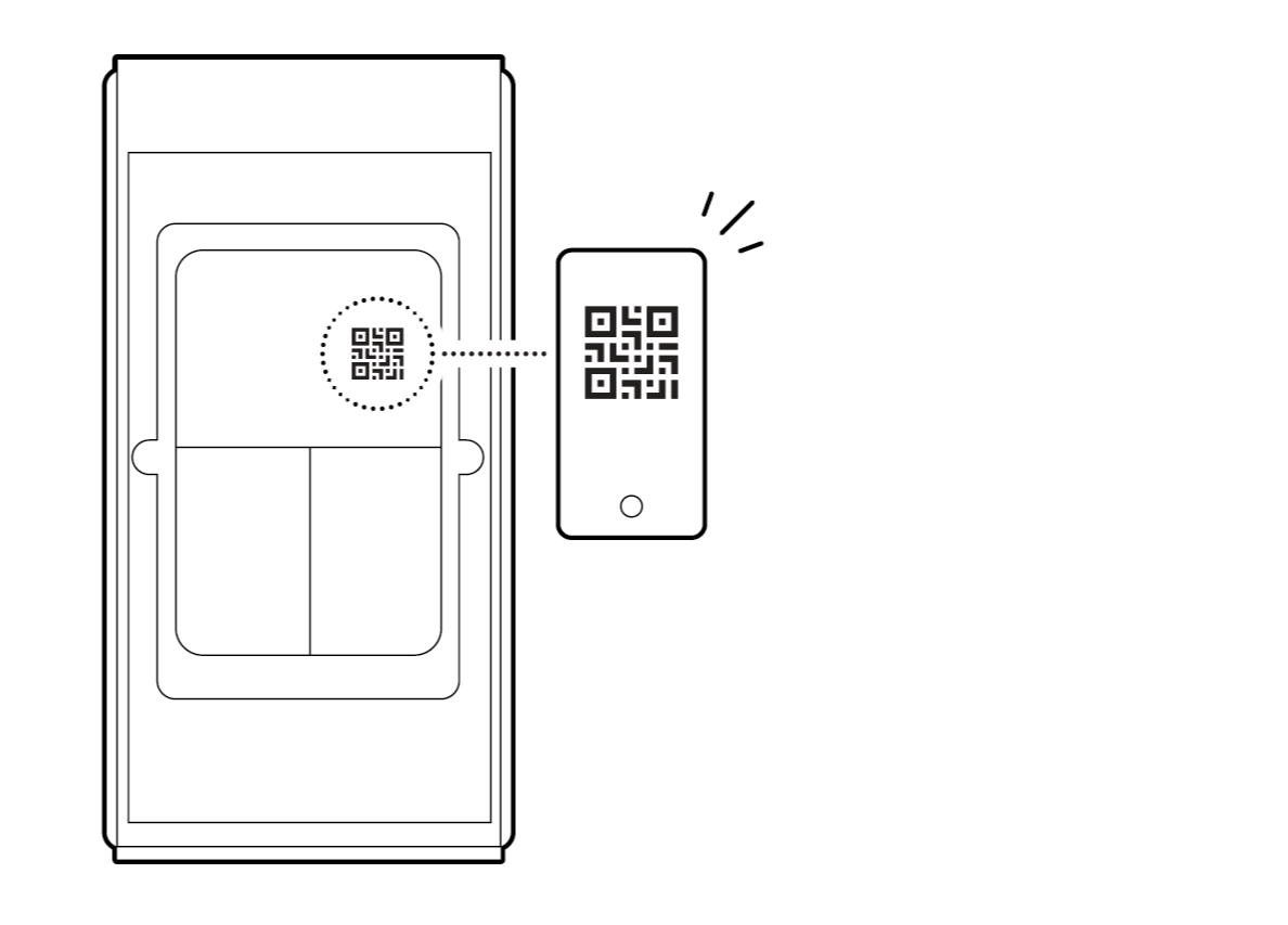 Mobile phone scanning QR code from document