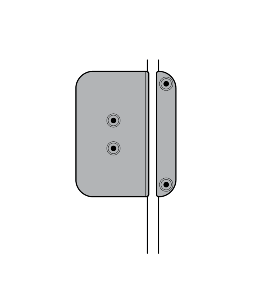 Illustration to show mounting brackets on a window or door.