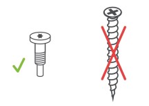 Utilisez la vis appropriée pour fixer votre sonnette