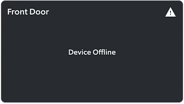 If a device is offline, you may see blank tiles such as these in the Ring app