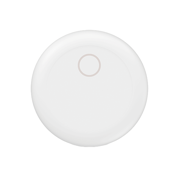 A circular sensor with a blue circle LED flashing once at the top.
