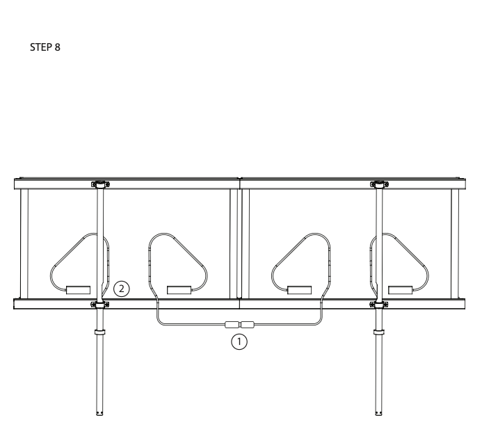 An illustration of the wiring and wire extensions being installed on the Solar Panels.