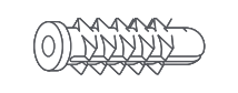 Illustration of an anchor included in the package with Video Doorbell Wired.