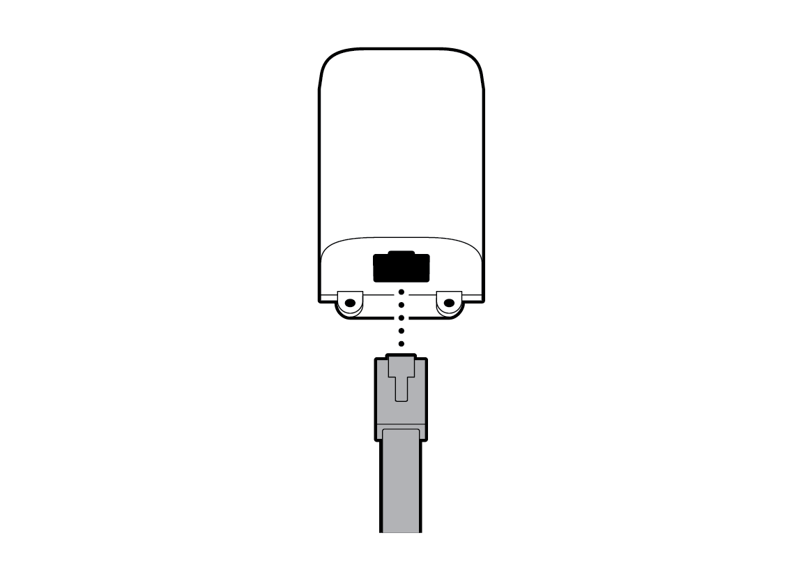 Diagram that shows a Ring Power over Ethernet adaptor and the connection point to the USB-C adapter.