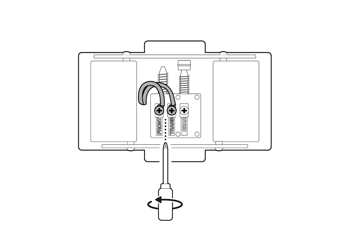 Illustration to show how to disconnect the wires attached to your chime.