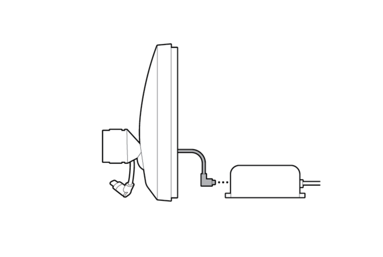 Illustration to show plugging the USB-C cable within the junction box cover into the adapter.