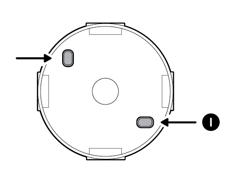 Illustration to show covered junction box screw holes with included plugs.