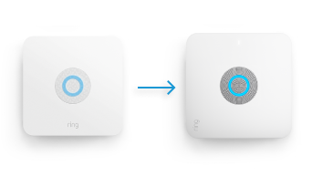 Image of Ring Alarm (1st Gen) and Ring Alarm (2nd Gen) base stations.