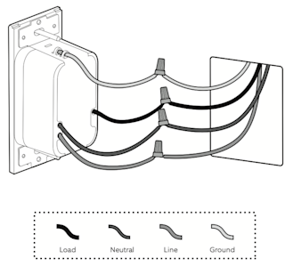 Illustration to show connecting the wires with the included wire nuts.