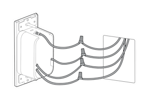 Illustration to show connecting the wires with the included wire nuts.