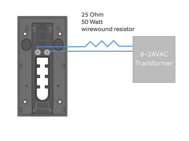 Ring video store doorbell 2 resistor