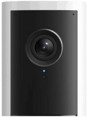 Animation of Outdoor Cam alternating red and blue light, flashing quickly; setup failed for other reasons