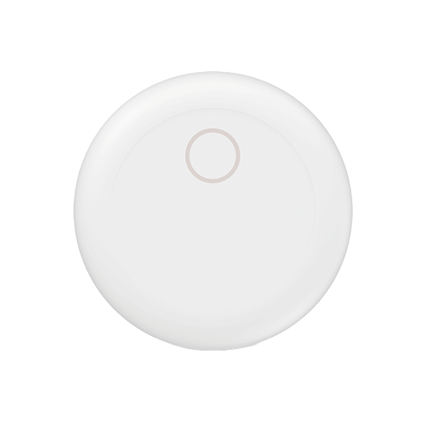 A circular sensor with a red circle LED at the top flashing three times.