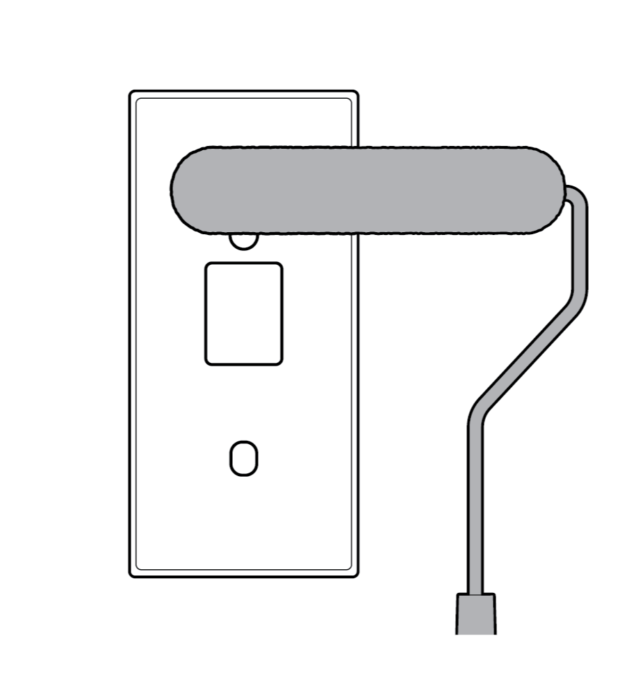 Illustration to show painting the Retrofit Kit.