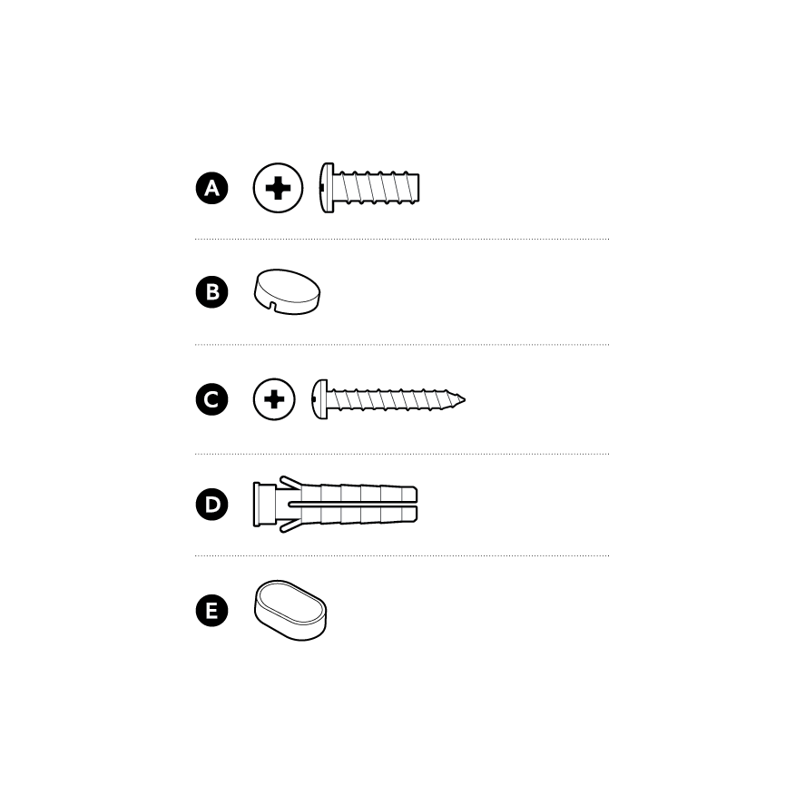 Illustration to show hardware included with Spotlight Cam Pro (2nd Gen) PoE