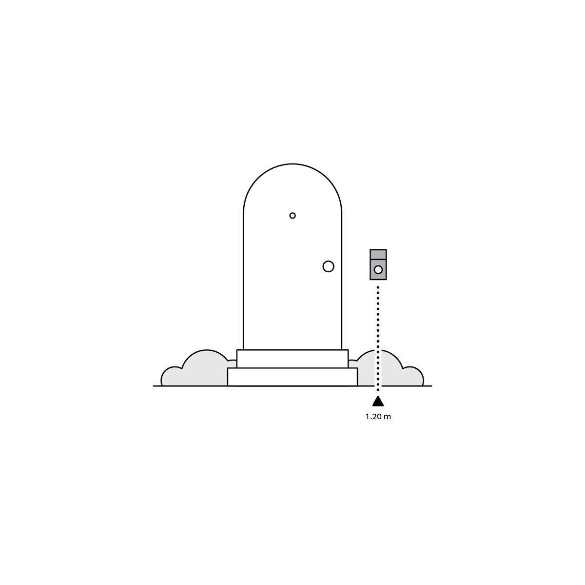 Illustration of Wired Doorbell Elite (2nd Gen) installation -  Choose a location.
