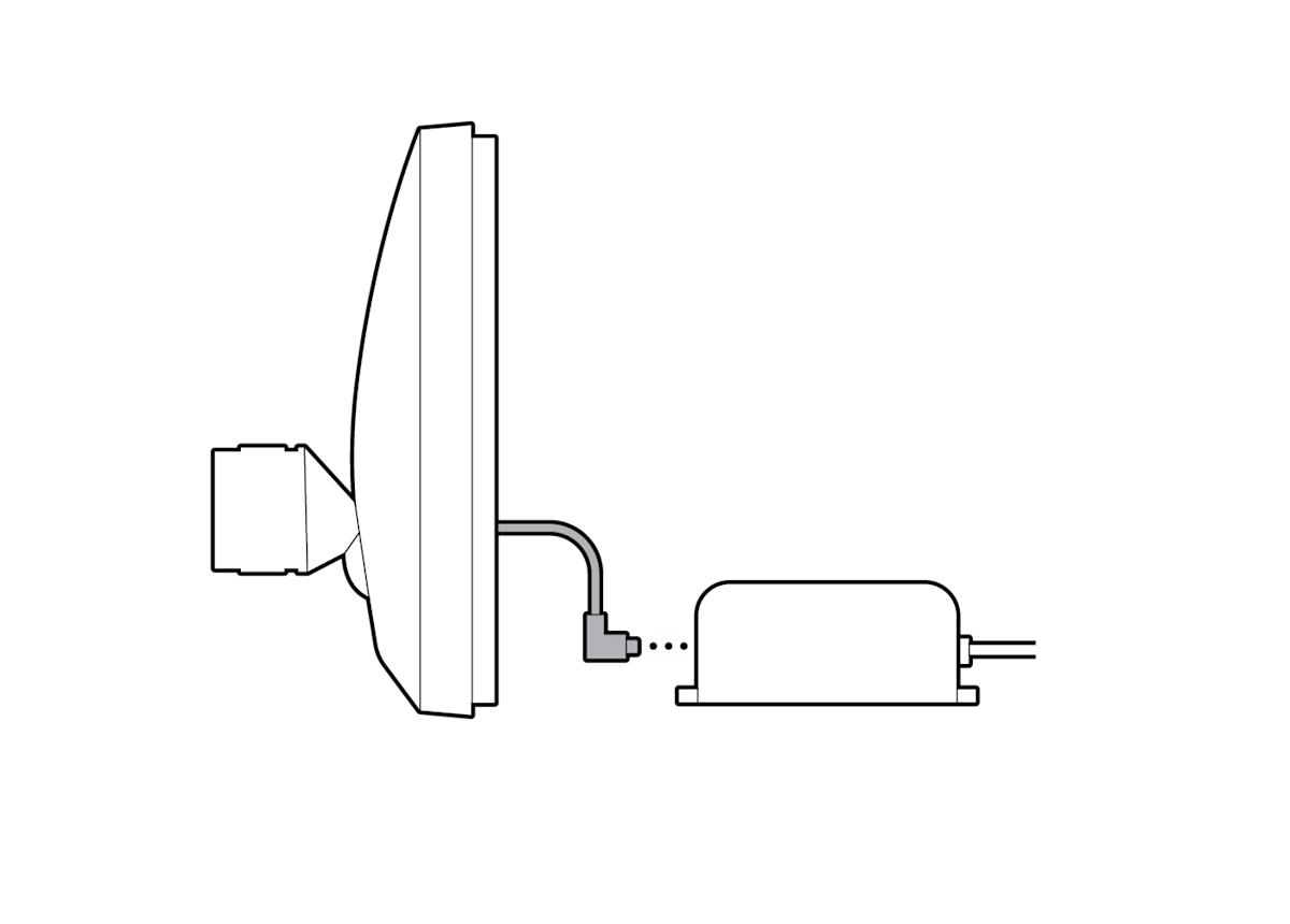 Illustration showing how to plug a USB-C cable into a PoE to USB-C Adapter.