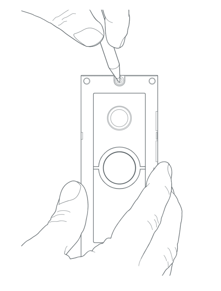 Diagram showing how to use face plate mark Pro Wired screw placement.