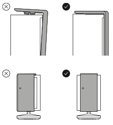 Illustration showing the proper alignment of the lens cover.