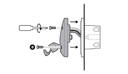 Assembly diagram showing hardware installation steps