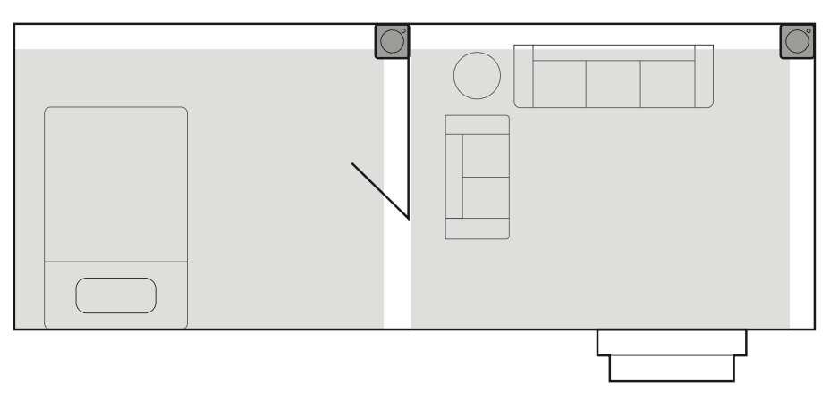 Illustration of recommended placement for the Motion Detector (3rd Gen).