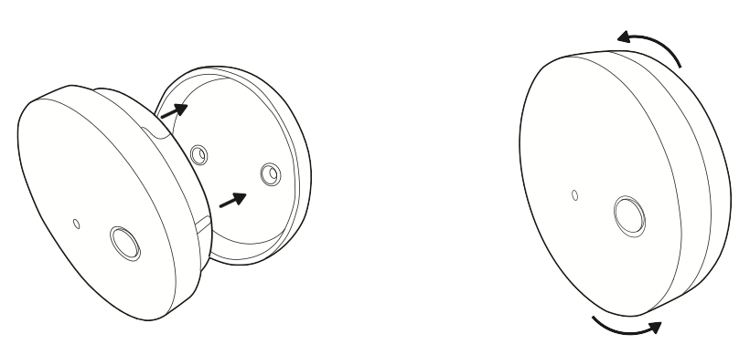 Illustration showing to attach the sensor and slide until you hear a click to secure.