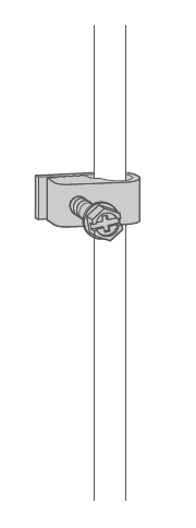 Illustration showing use of the cable clips to secure the cable in place.