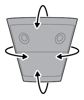 An illustration of the camera body being adjusted.