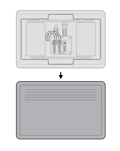 Illustration to show removal of your existing doorbell's chime cover.