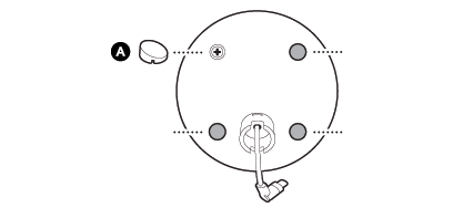 Technical diagram with lines pointing to cosmetic plug locations