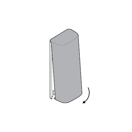 Illustration of attaching the back cover on the Peephole Cam 2K.