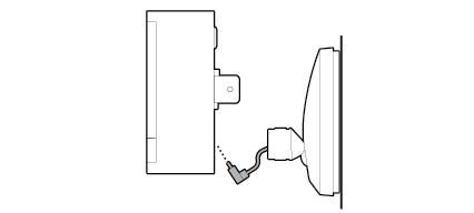 Diagram showing the usb-c plug being inserted to the camera