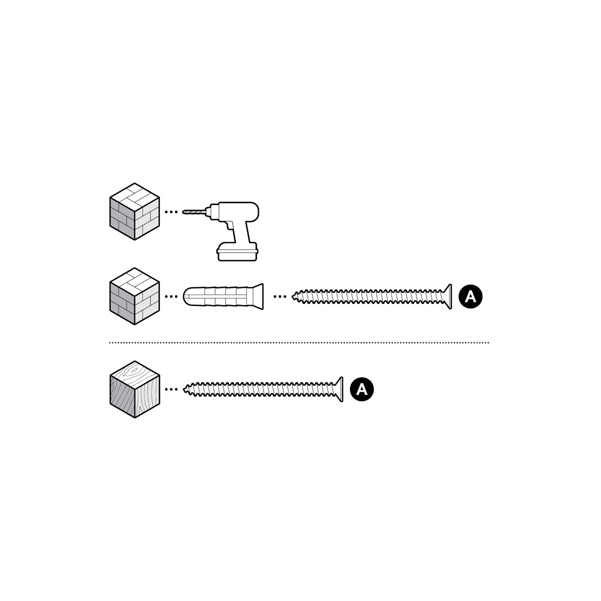 Illustration of Wired Doorbell Elite (2nd Gen) installation - On stucco, brick, or concrete, use a 1/4 in (6 mm) masonry bit to drill holes for the included wall anchors.