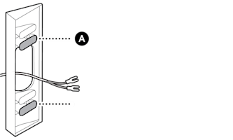 Simple line drawing indicating mounting locations 