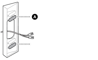 Simple line drawing indicating mounting locations 