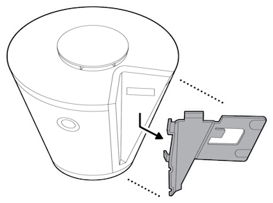 An illustration of the mounting plate being removed.