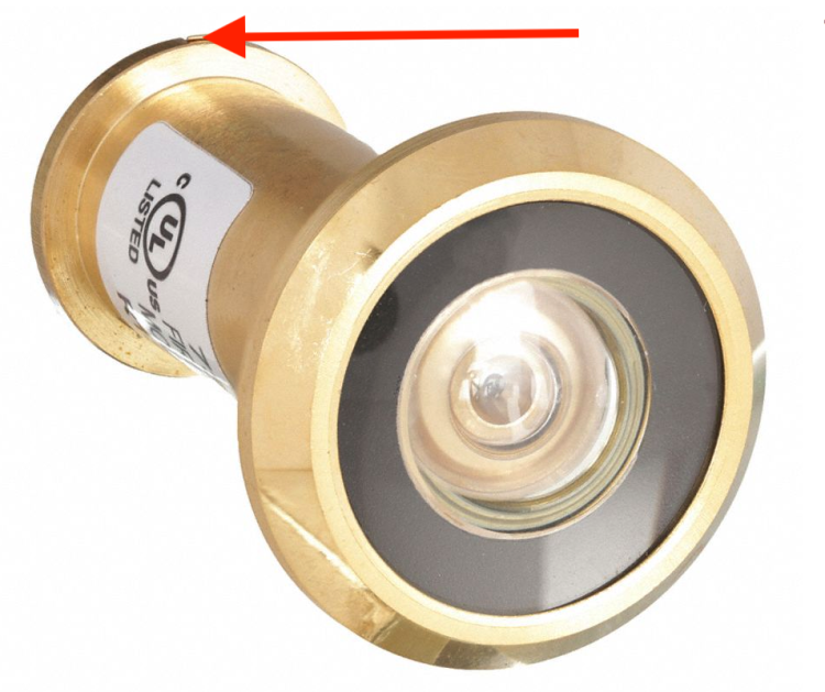 Example of a common simple barrel peephole design