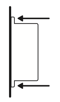 Illustration showing to install the adapter on the wall with the included screws.