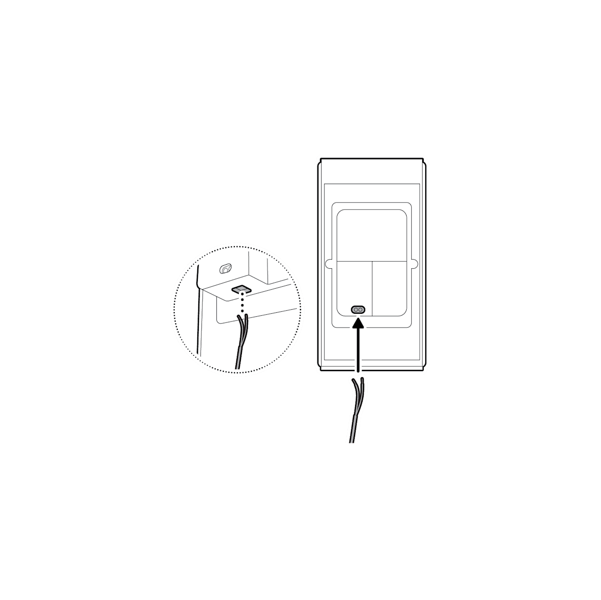 Illustration of Wired Doorbell Elite (2nd Gen) installation - (Optional) If connecting to an existing chime, ensure it is compatible (8 to 24VAC 8 to 40VA) before using a flathead screwdriver to connect the wiring to your doorbell’s wire terminals.