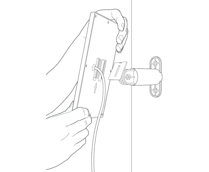 Illustration of hands adjusting a mounted solar panel to change the angle.