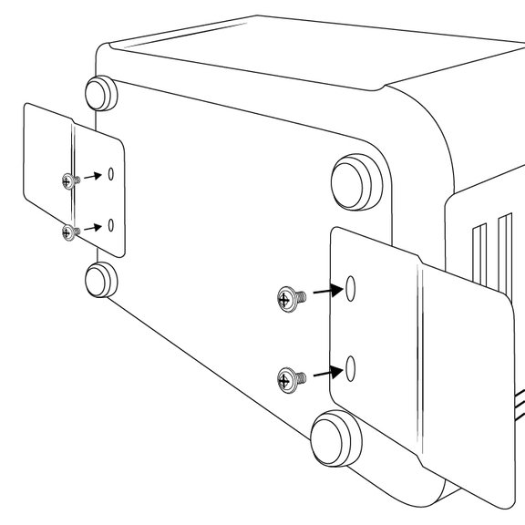 Illustration of Ring Jobsite Security Case floor mounting instructions