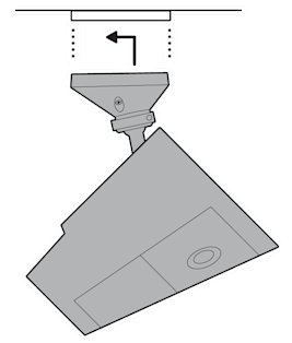 An illustration of the device being mounted onto the mounting plate.