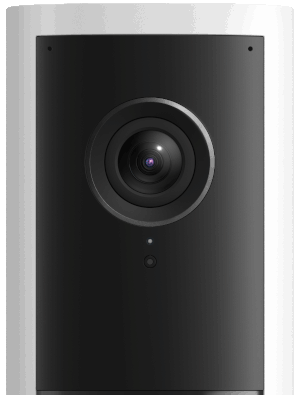 Outdoor Cam Pro in setup mode with blue LED light flashing slowly.