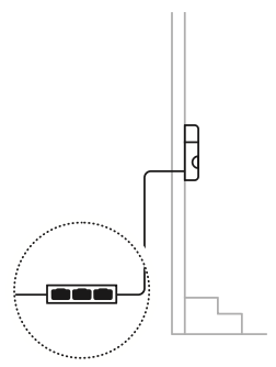 Illustration showing how to select a mounting location for your doorbell.