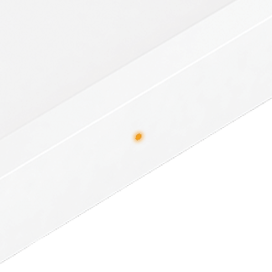 A square white power pack with a small orange LED light flashing on the side panel and the word "ring" on the top.