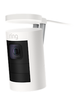 Illustration of a Stick Up Cam Elite installed on a ceiling.