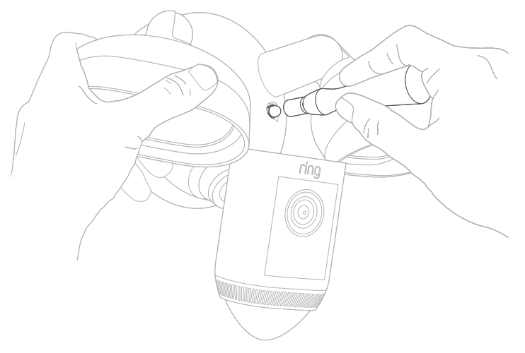 Illustration of tightening the hex cap nuts after installation.